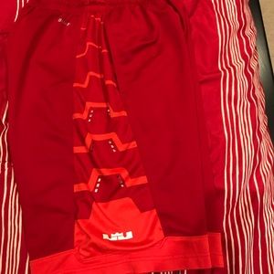 Red LeBron James shorts